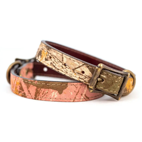 Auburn Leathercrafters Camouflage Dog Collar – Durable Bridle Leather with Antiqued Hardware | Handmade in USA Auburn Leathercrafters  item