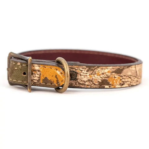 Auburn Leathercrafters Camouflage Dog Collar – Durable Bridle Leather with Antiqued Hardware | Handmade in USA Auburn Leathercrafters  item