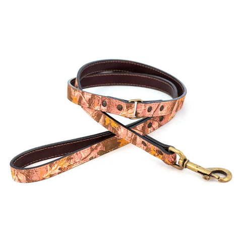 Auburn Leathercrafters Camouflage Dog Leash – Durable Printed Suede with Bridle Leather Lining | Made in USA Auburn Leathercrafters  item