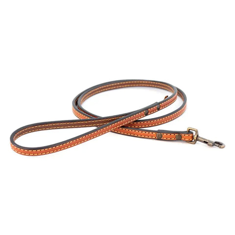 Auburn Leathercrafters Full Grain Leather Dog Leash 4ft and 6ft – Antique Brass Hardware | Made in USA Auburn Leathercrafters  item