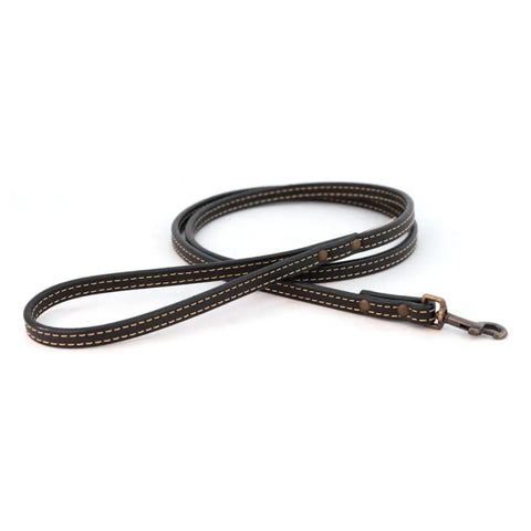 Auburn Leathercrafters Full Grain Leather Dog Leash 4ft and 6ft – Antique Brass Hardware | Made in USA Auburn Leathercrafters  item