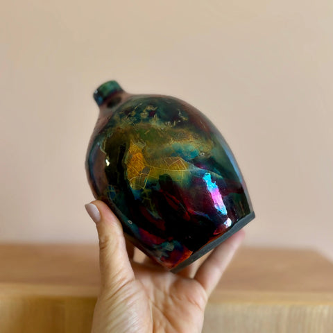 Aurora Borealis Raku 2 All Muddy 