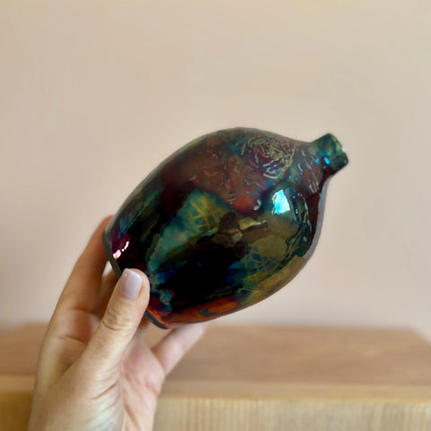 Aurora Borealis Raku 2 All Muddy 