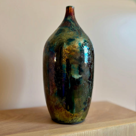 Aurora Borealis Raku 4 All Muddy 