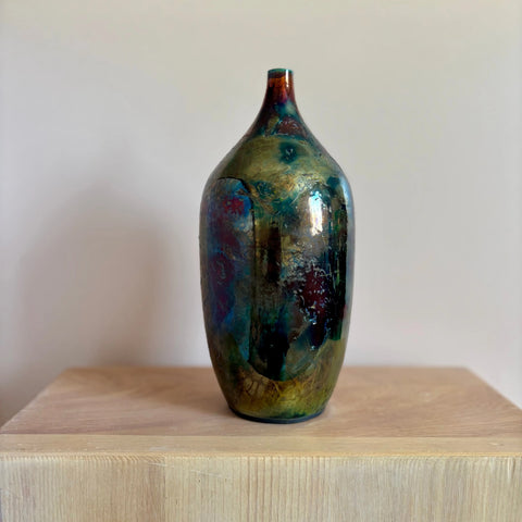 Aurora Borealis Raku 4 All Muddy 