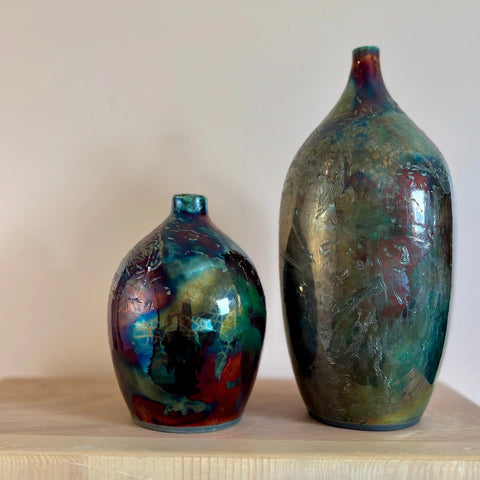 Aurora Borealis Raku 4 All Muddy 