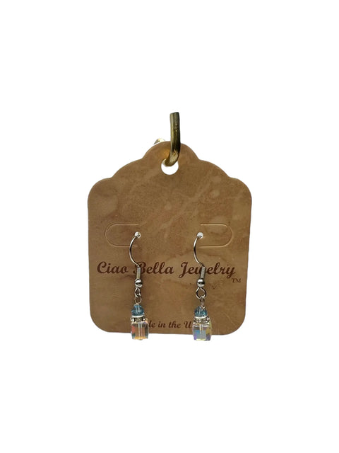 Austrian Crystal Square Cut Earrings – Sterling Silver or Gold-Plated Hooks | Handmade in USA Stud Earrings Michelle Marie Boutique  Earrings