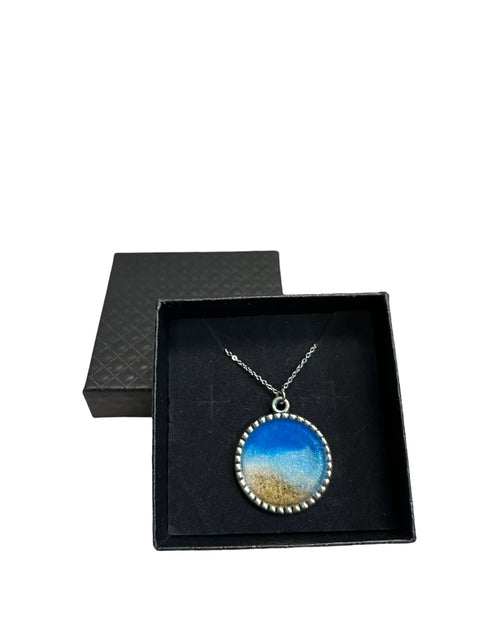 Authentic Beach Sand Pendant Necklace – Adjustable 16 Inch Chain – Alloy Setting | Made in USA Gift Jewelry Boxed Michelle Marie Boutique  Necklaces