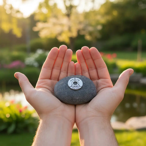 Authenticity Meditation Stone – Your Vibe Attracts Your Tribe Mindfulness Gift | Whitney Howard Designs Made in USA Whitney Howard Designs  Meditation Stones