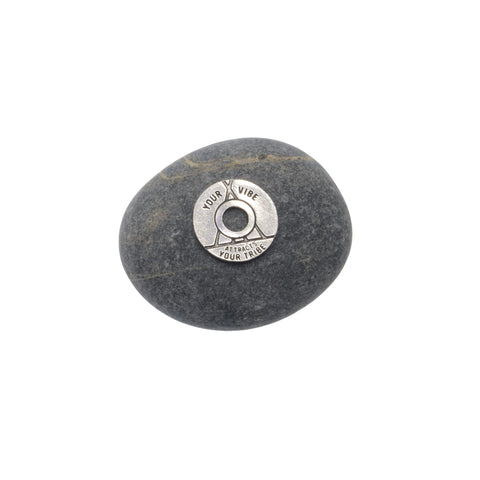 Authenticity Meditation Stone – Your Vibe Attracts Your Tribe Mindfulness Gift | Whitney Howard Designs Made in USA Whitney Howard Designs  Meditation Stones