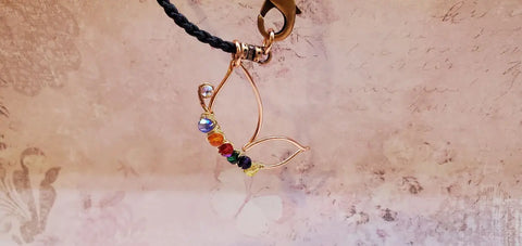 Autism Crystal Golden Wire Wrapped Butterfly Necklace Alexa Martha Designs  Necklaces
