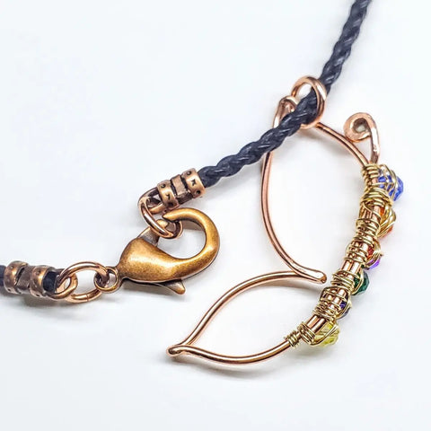 Autism Crystal Golden Wire Wrapped Butterfly Necklace Alexa Martha Designs  Necklaces