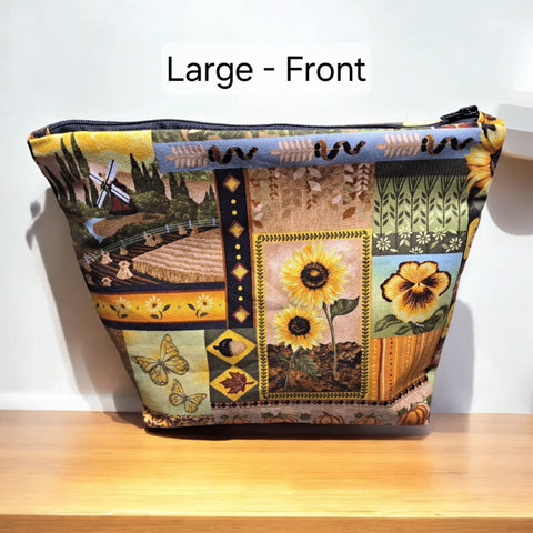Autumn - Makeup Bag/ Cosmetic Pouch (Different Sizes) Frances Farm & Craft LLC  Cosmetic bags