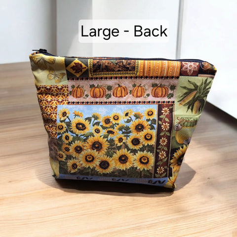 Autumn - Makeup Bag/ Cosmetic Pouch (Different Sizes) Frances Farm & Craft LLC  Cosmetic bags