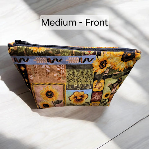 Autumn - Makeup Bag/ Cosmetic Pouch (Different Sizes) Frances Farm & Craft LLC  Cosmetic bags