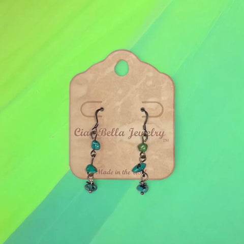 Aventurine Triple Rock Drop Earrings Michelle Marie Boutique  Earrings