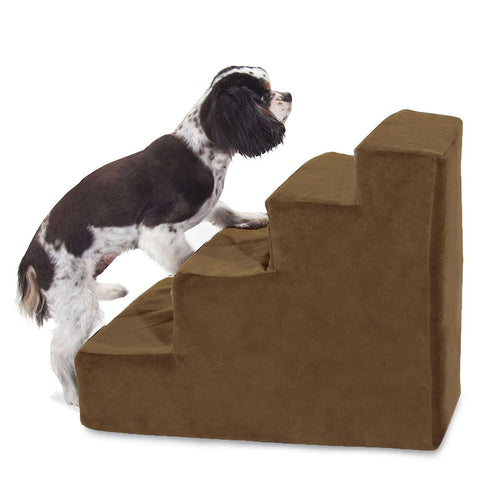 Majestic Pet Suede 4 Step Stairs – Small Pet Ramp – Removable Cover | Made in USA Majestic Pet 
