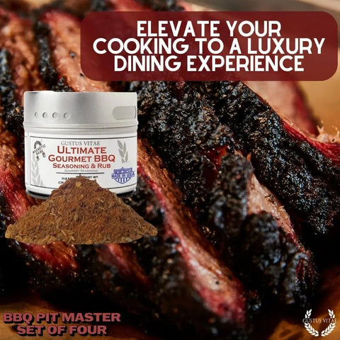 BBQ Pit Master Set – 4 Gourmet Seasonings | Made in USA Gustus Vitae  Collections & Gift Sets