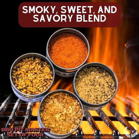BBQ Pit Master Set – 4 Gourmet Seasonings | Made in USA Gustus Vitae  Collections & Gift Sets