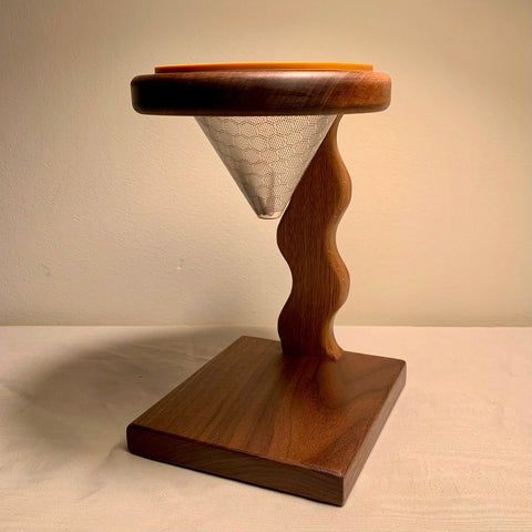Handcrafted Walnut Pour Over Coffee Stand – Sustainable Drip Brewer | Made in USA Shop Cat Woodworks  item