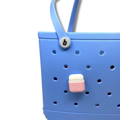 BOGLETS - Case for AirPods Charm Accessory Compatible With Bogg Bags - Keep AirPods Secure & Handy With Your Tote Bag - Fits on the Inside or Outside of the Bag Chatelet Manufacturing   13.95 Pink