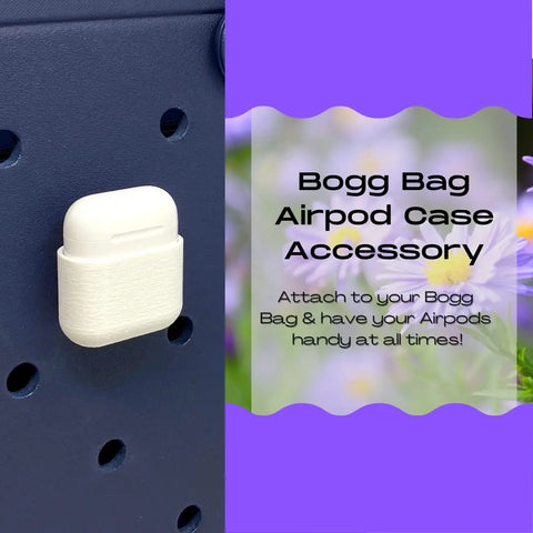 BOGLETS - Case for AirPods Charm Accessory Compatible With Bogg Bags - Keep AirPods Secure & Handy With Your Tote Bag - Fits on the Inside or Outside of the Bag Chatelet Manufacturing 
