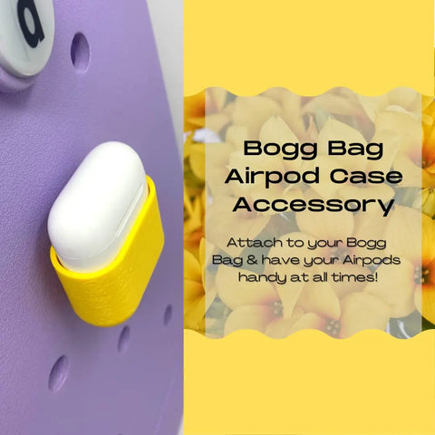 BOGLETS - Case for AirPods Charm Accessory Compatible With Bogg Bags - Keep AirPods Secure & Handy With Your Tote Bag - Fits on the Inside or Outside of the Bag Chatelet Manufacturing 