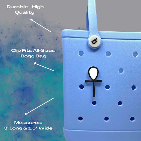 BOGLETS - The Ankh Charm Compatible With Bogg Bags, Simply Southern and Other Similar Tote Bags. Chatelet Manufacturing 