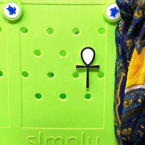 BOGLETS - The Ankh Charm Compatible With Bogg Bags, Simply Southern and Other Similar Tote Bags. Chatelet Manufacturing 