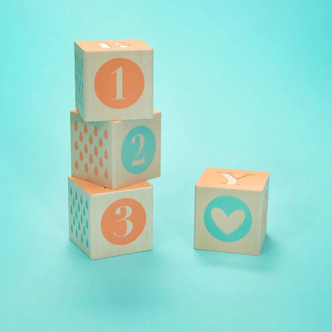 Baby Alphabet Blocks Set 1.75 Inch – Sustainable Basswood Toy Cubes | Made in USA by Uncle Goose Uncle Goose  Sentiments