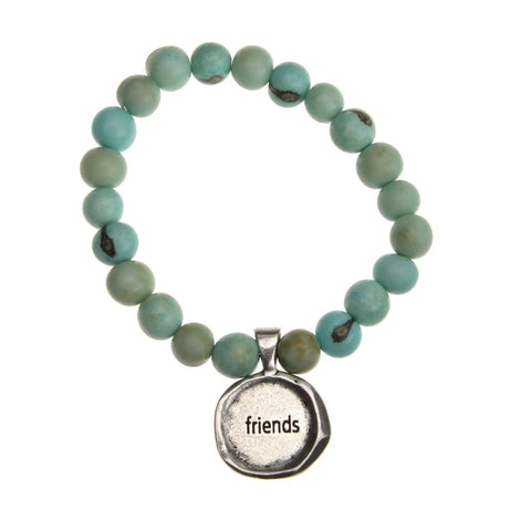 Baby Blue Acai Seed Beads Bracelet With Handcrafted Pewter Balance Charm – Eco-Friendly Jewelry | Made in USA Whitney Howard Designs  Wax Seals Acai Seeds of Life