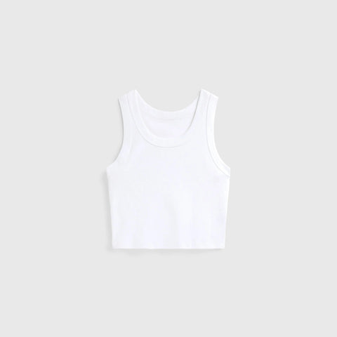 Baby Girl Cropped Tank Top 100% Ringspun Cotton 1x1 Rib Knit – Slim Fit – US Standard Apparel | Made in USA US Standard Apparel  product