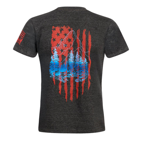 Backcountry Veterans Graphic Tee – Soft Blend Shirt | Made in USA Fireside Pine  Men's Shirt