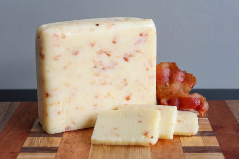 Bacon Cheddar Cheese – Savory Bacon Bits Blend – Artisan Wisconsin Crafted | Made in USA Keystone Cheese  Cheese