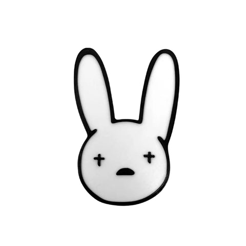 Bad Bunny Black White Wall Sign – Minimalist Fan Decor | Made in USA Chatelet Manufacturing 