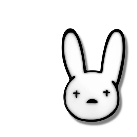 Bad Bunny Black White Wall Sign – Minimalist Fan Decor | Made in USA Chatelet Manufacturing 