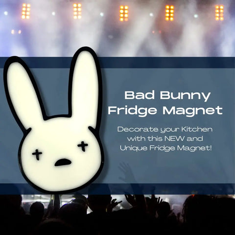 Bad Bunny Glow in the Dark Fridge Magnet 5 Inch – Made in USA Chatelet Manufacturing 