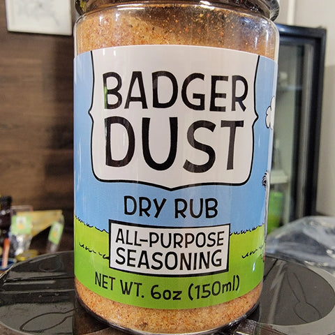 Badger Dust 6oz All-Purpose Seasoning Blend – Honey Powder Dry Rub for Meats and Veggies | Made in USA Honey Badgers Bee Farm 