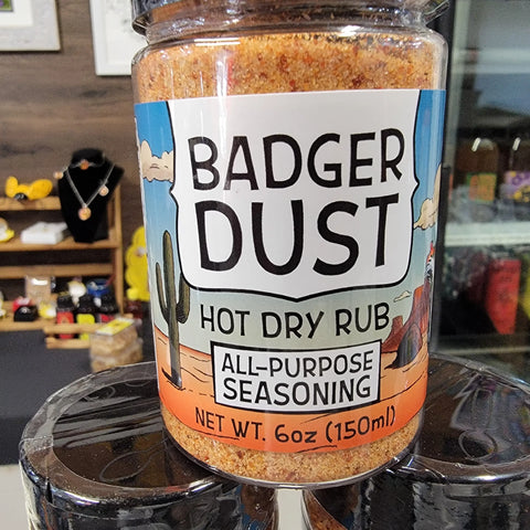Badger Dust Hot All- Purpose Seasoning Honey Badgers Bee Farm  All Natural Dry Rub