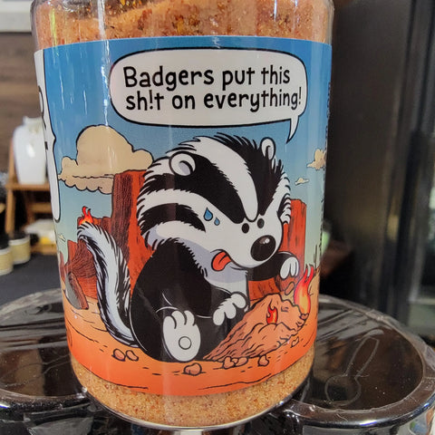 Badger Dust Hot Dry Rub All-Purpose Seasoning 6oz – Sweet Spicy Honey Powder Blend | Made in USA Honey Badgers Bee Farm  All Natural Dry Rub
