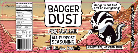 Badger Dust Pink Sea Salt Honey Badgers Bee Farm  All Natural Dry Rub
