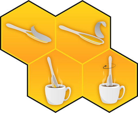 Badgers Honey Spoon /Blue Razz Honey Tea Honey Badgers Bee Farm  All natural Tea