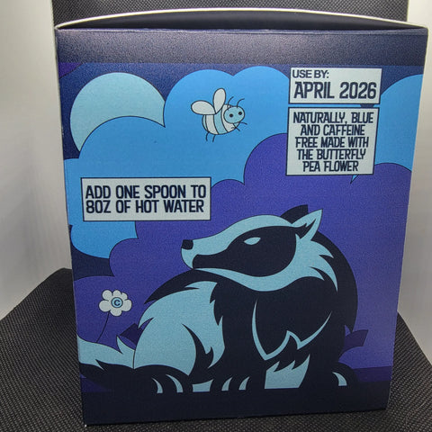 Badgers Honey Spoon /Blue Razz Honey Tea Honey Badgers Bee Farm  All natural Tea