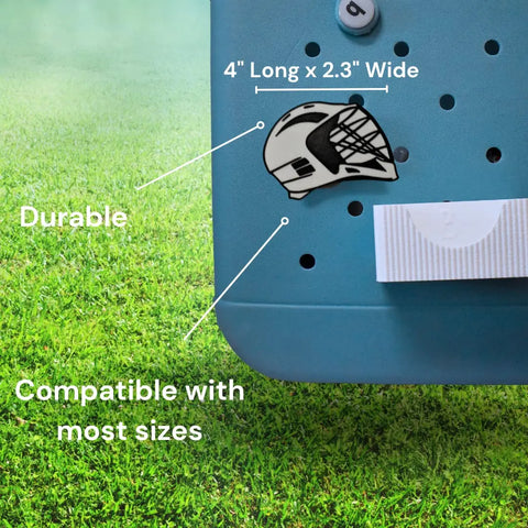 Baglets Lacrosse Helmet Charm – Durable Sporty Bag Accessory | Made in USA Chatelet Manufacturing 