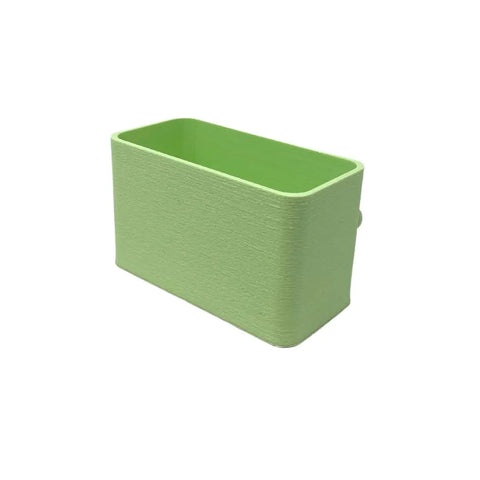 The Chatelet Manufacturing BOGLETS is a light green, rectangular, open-top plastic organizer charm accessory compatible with Bogg Bags—perfect for keeping keys or personal items handy with your tote bag. Shown on a white background.