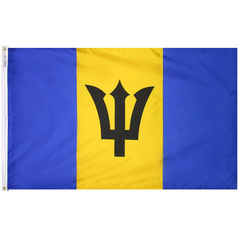 Barbados Outdoor Nylon Flag – UV-Resistant SolarGuard Dye – Durable Made in USA Quality Freedom Flag and Pole 