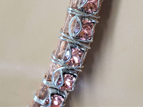 Battered for a Purpose Copper Rhinestone Cuff Bangle