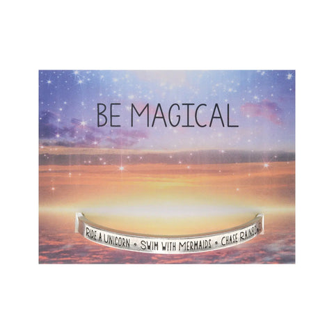 Be Magical Inspirational Quotable Cuff Bracelet – Recycled Pewter Open Bangle | Handcrafted in USA Whitney Howard Designs  Cuff Bracelets