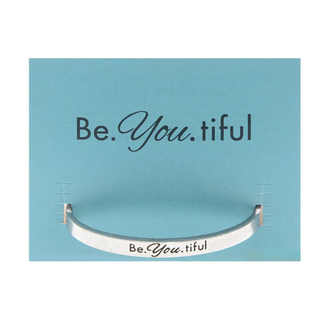 Be You Tiful Inspirational Open Cuff Bracelet – Recycled Pewter Sustainable Jewelry | Made in USA Whitney Howard Designs  Cuff Bracelets