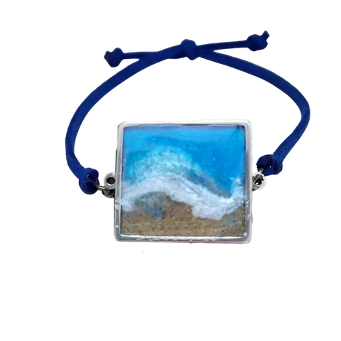 Beach Sand and Ocean Wave Suede Square Bracelets Michelle Marie Boutique  Bracelets